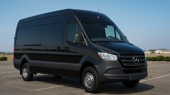 Exterior of Staten Island Party Bus Company's 14 Passenger Sprinter Limousine in Staten Island