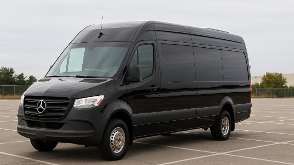 Exterior of Union Party Bus Company's 14 Passenger Sprinter Limousine in Union