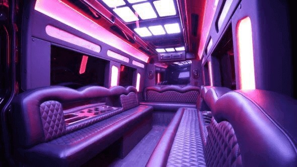 Interior of Wallkill Party Bus Company's 18 Passenger Party Bus in Wallkill