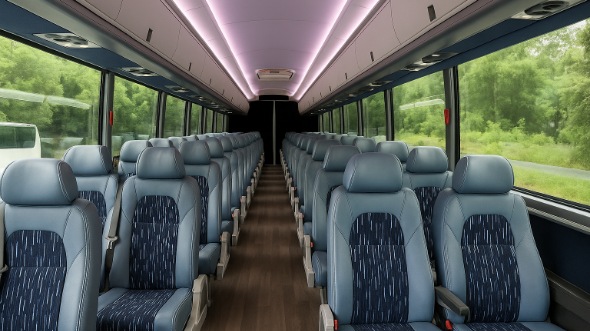 Interior of New York Party Bus Company's 25 Passenger Minibus in New York