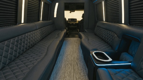 Interior of Brighton Party Bus Company's 25 Passenger Party Bus in Brighton