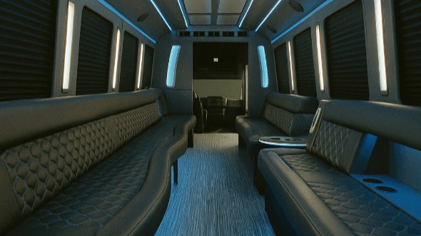 Interior of Union Party Bus Company's 40 Passenger Party Bus in Union