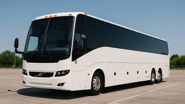 Exterior of New York Party Bus Company's 48 Passenger Charter Bus in New York