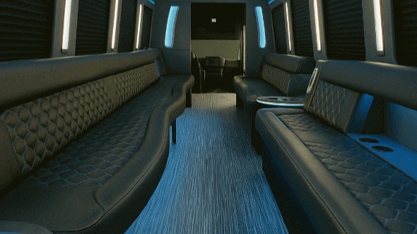 Interior of Cortlandt Party Bus Company's 50 Passenger Party Bus in Cortlandt