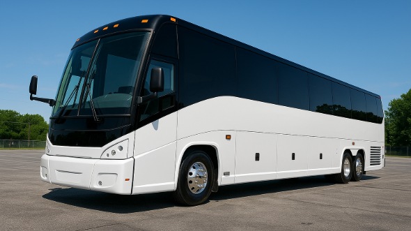Exterior of Staten Island Party Bus Company's 50 Passenger Party Bus in Staten Island